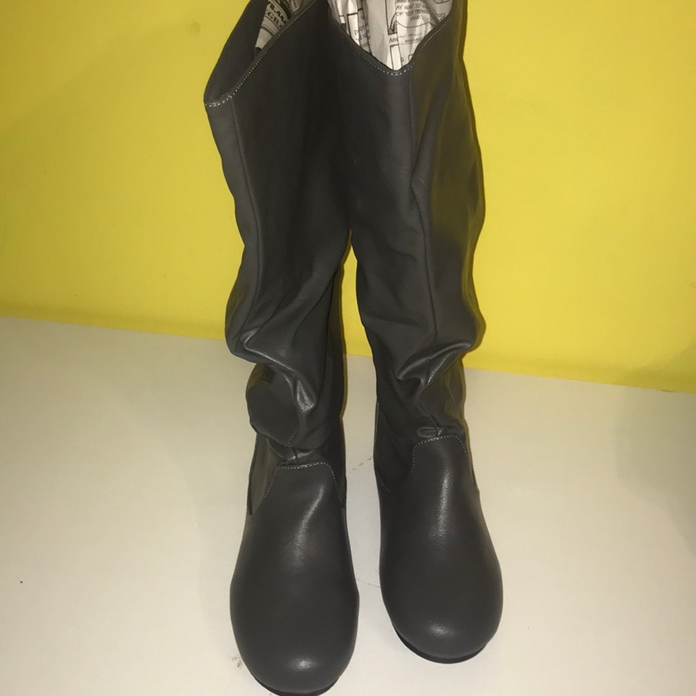 Gray boots
